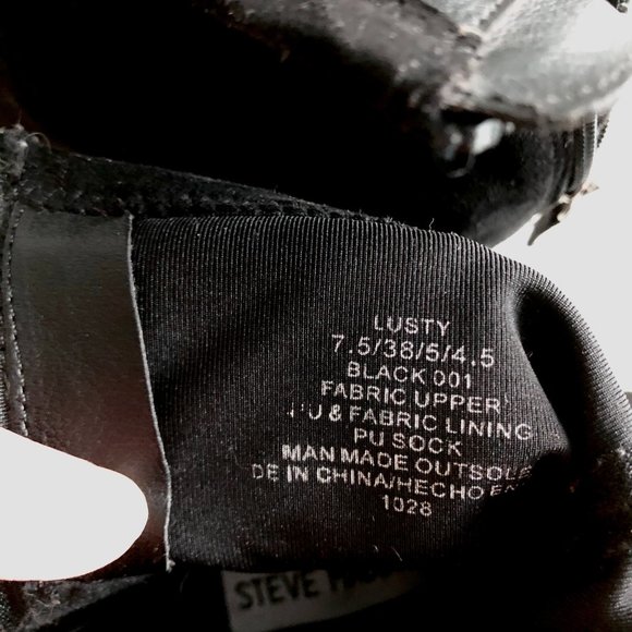 Steve Madden Lusty Clear Heel Black Suede Sock Booties, Size US 7.5, with box - Picture 5 of 9